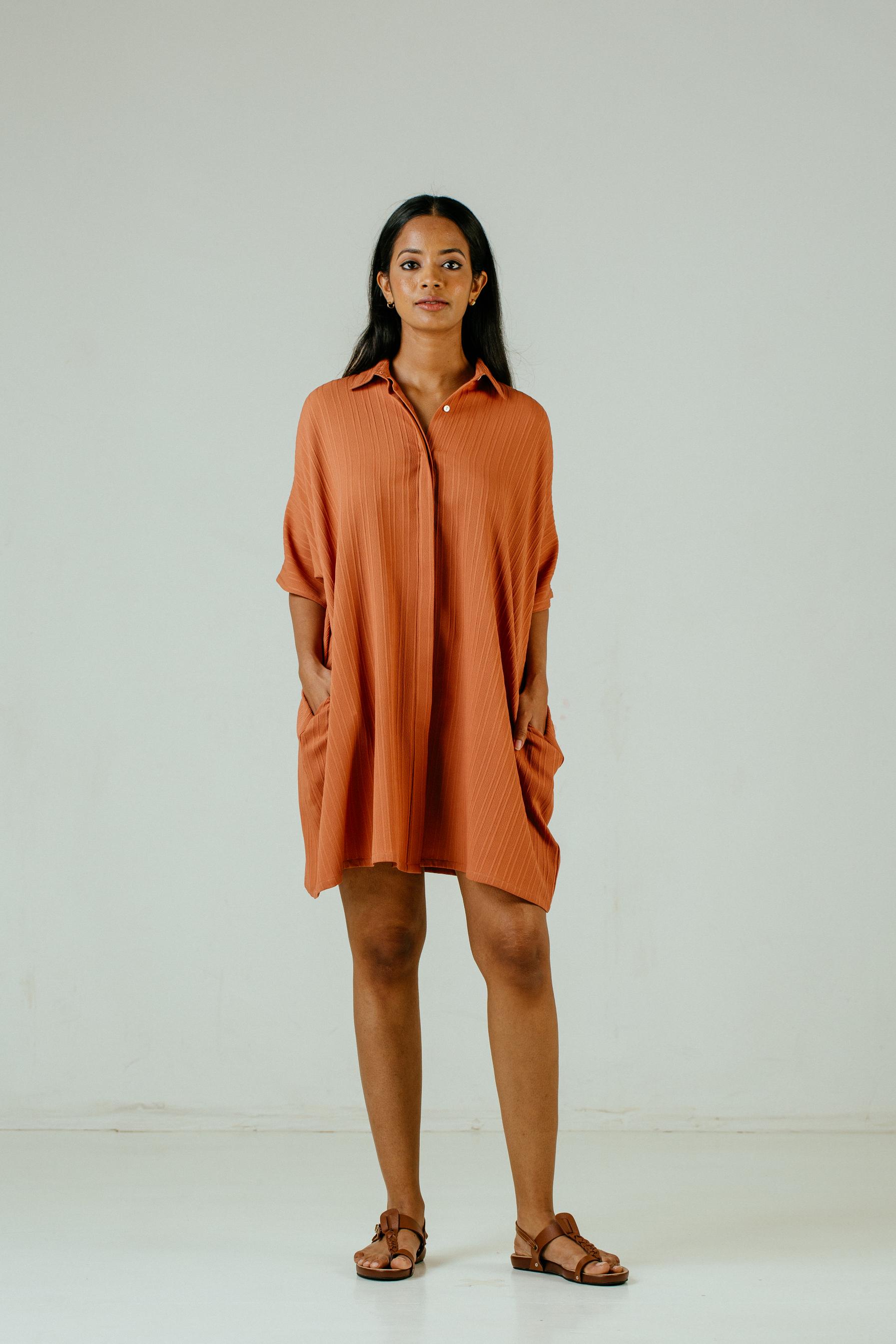 Oversized Dress - Burnt Orange