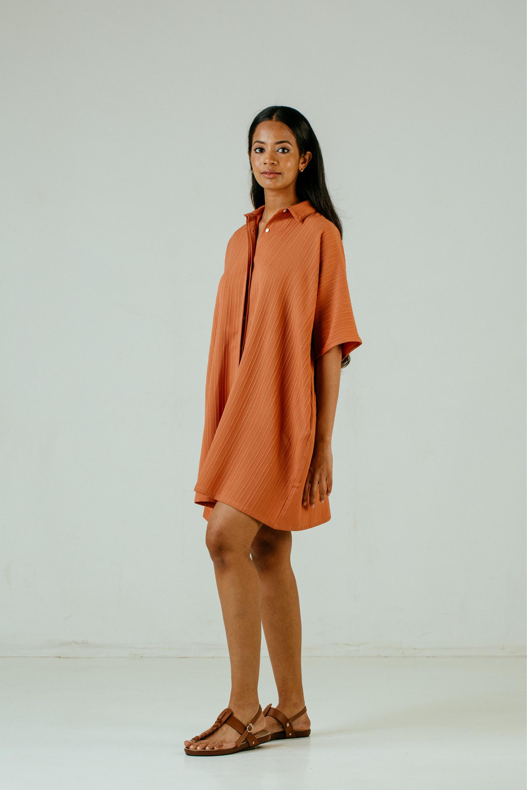 Oversized Dress - Burnt Orange