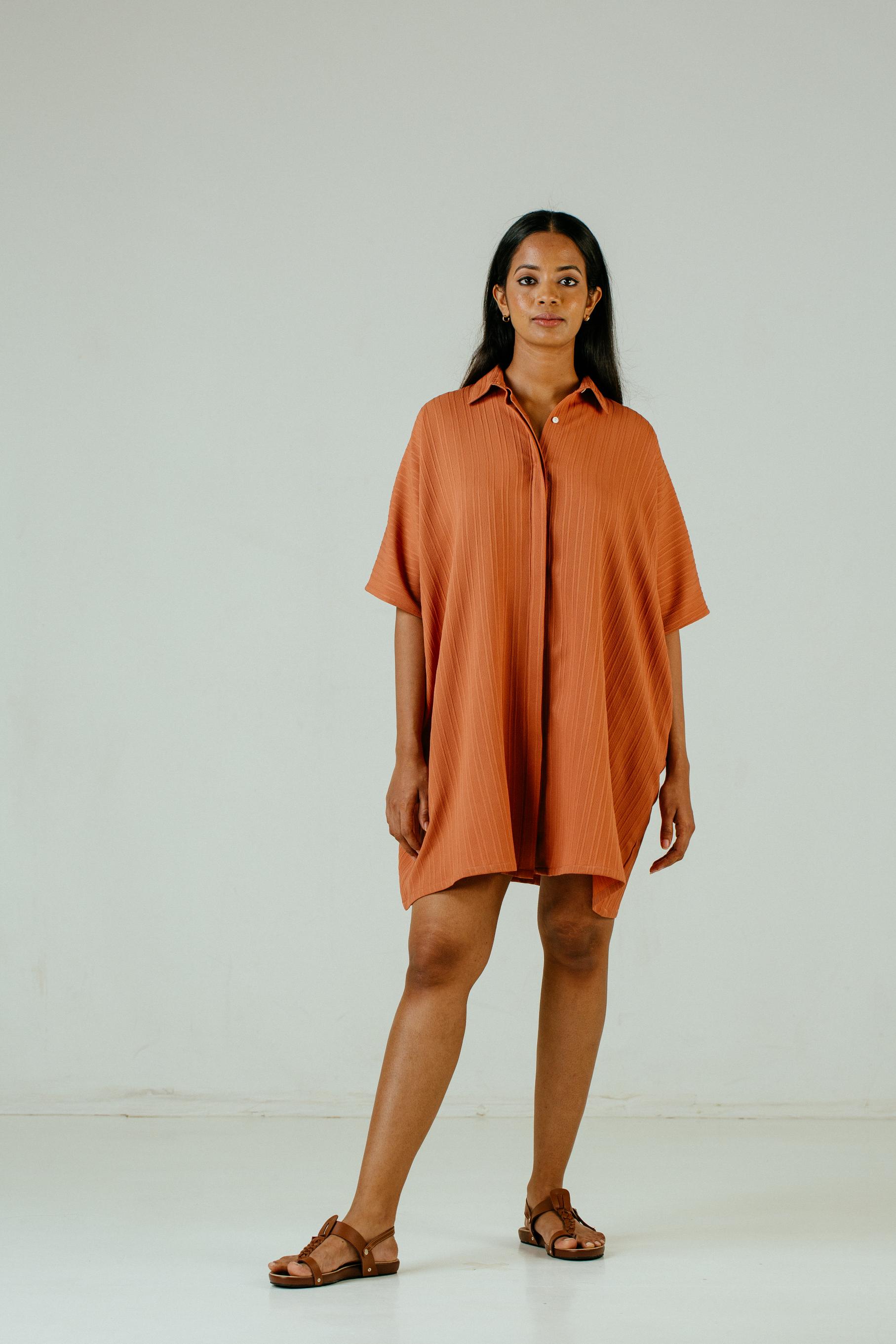 Oversized Dress - Burnt Orange