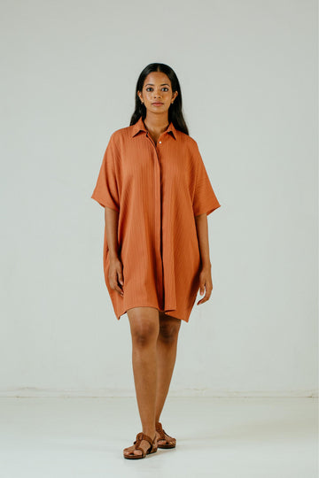 Oversized Dress - Burnt Orange 