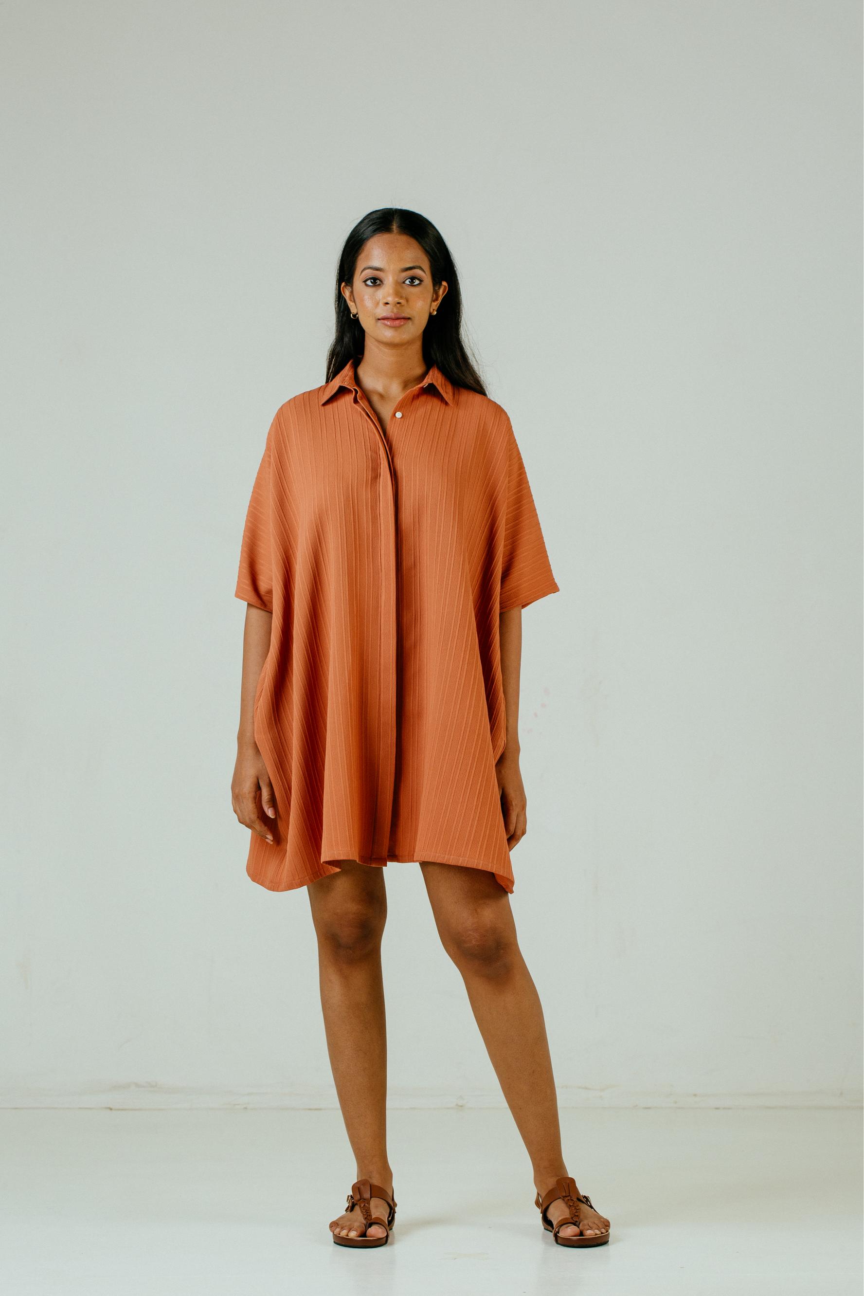 Oversized Dress - Burnt Orange 