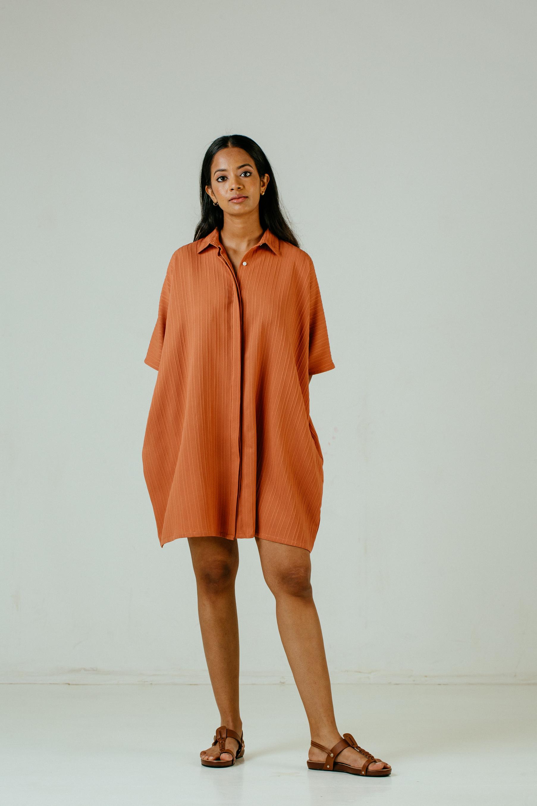 Oversized Dress - Burnt Orange 